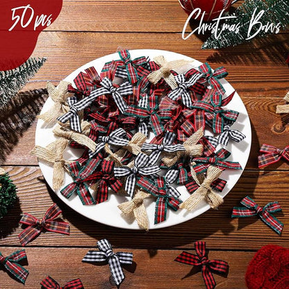 YGDZ Mini Christmas Bows, Small Bows - Image 3