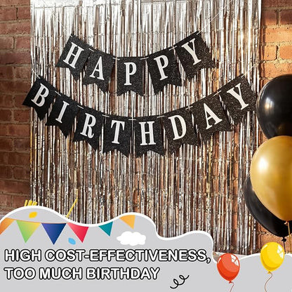 Mooliwe 173 Pcs DIY Custom Banner Foil Curtain Kit, 20 Paper Pennant, 148 - Image 6