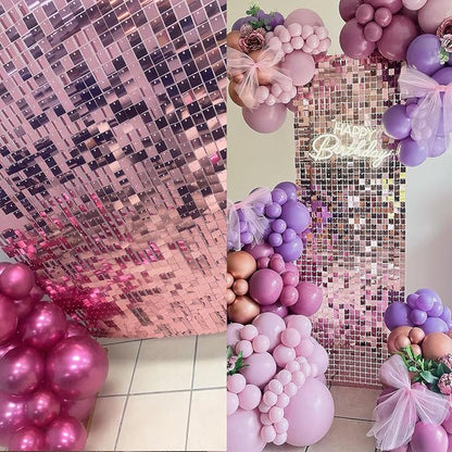 4x6 FT Pink Shimmer Wall Backdrop, Glitter Bling Photo Backdrop - Image 5