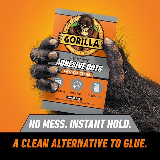 Gorilla Permanent Adhesive Dots, Double-Sided, 0.5" Diameter, 150 Pieces - Image 2
