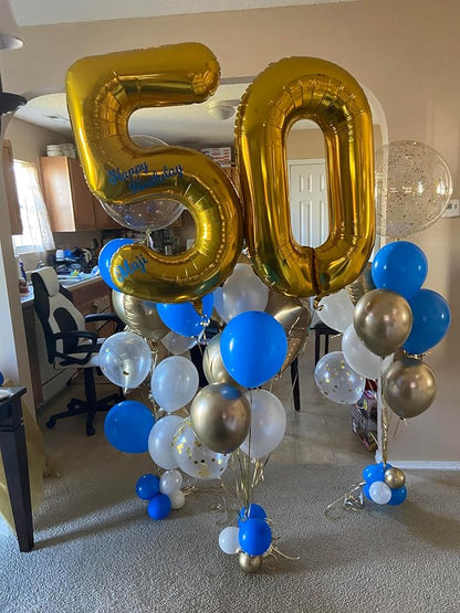 Number Balloon Gold Number 0 for 10 100 Birthday Party Decorations, 40 Inch | - Image 4