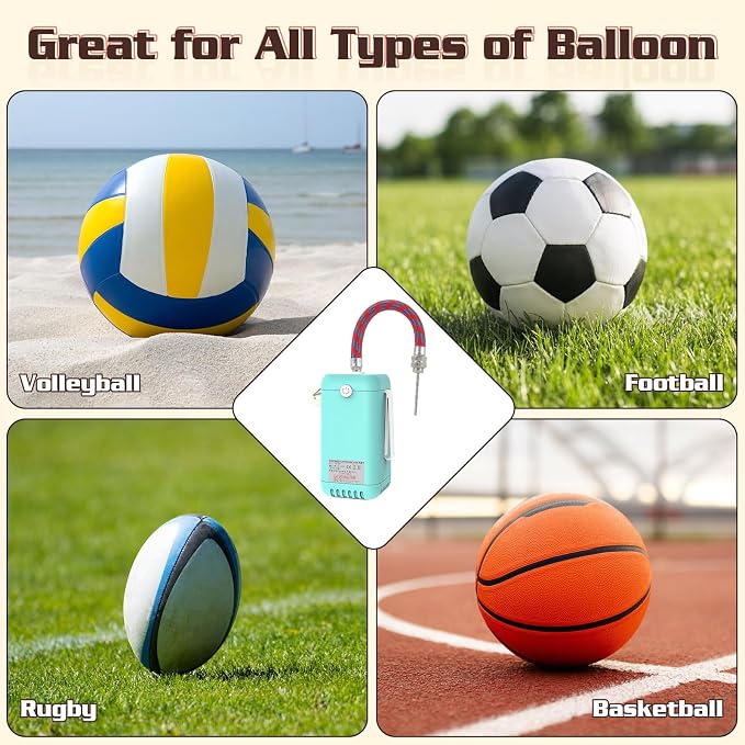 AXHJ Balloon Pump Electric Air Pumps, 2-in-1 Electric Air Balloon Pump，Balloon - Image 5