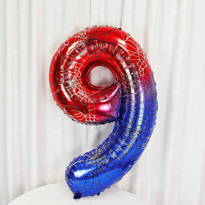 40 IN Red Blue Gradient Number 9 Balloon Large Digital 9 Foil Balloon | - Image 4