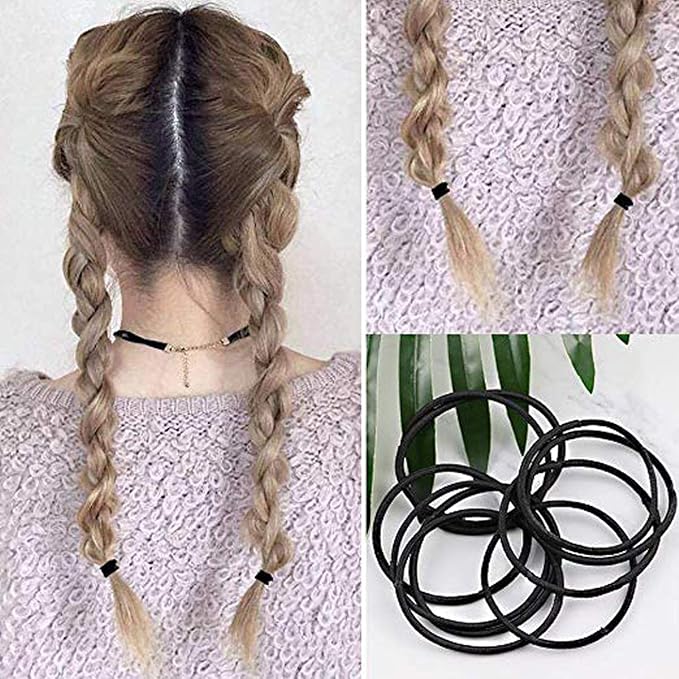 300 Pcs Elastic Hair Ties - Small Size Rubber Hair Ties for Baby Girls Multicolor Hair Bands Elastic Ponytail Holder (Multicolor)
