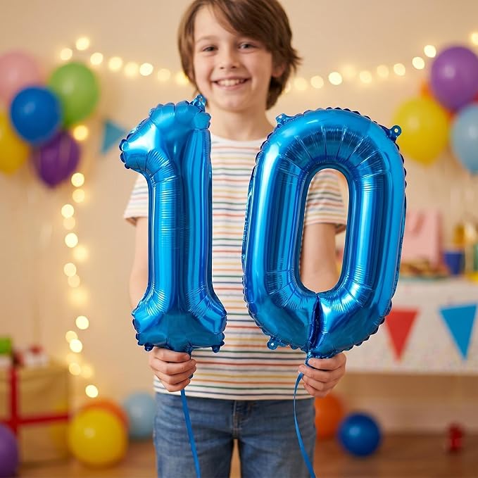 Number 10 Balloon Foil Mylar Balloons - Image 2