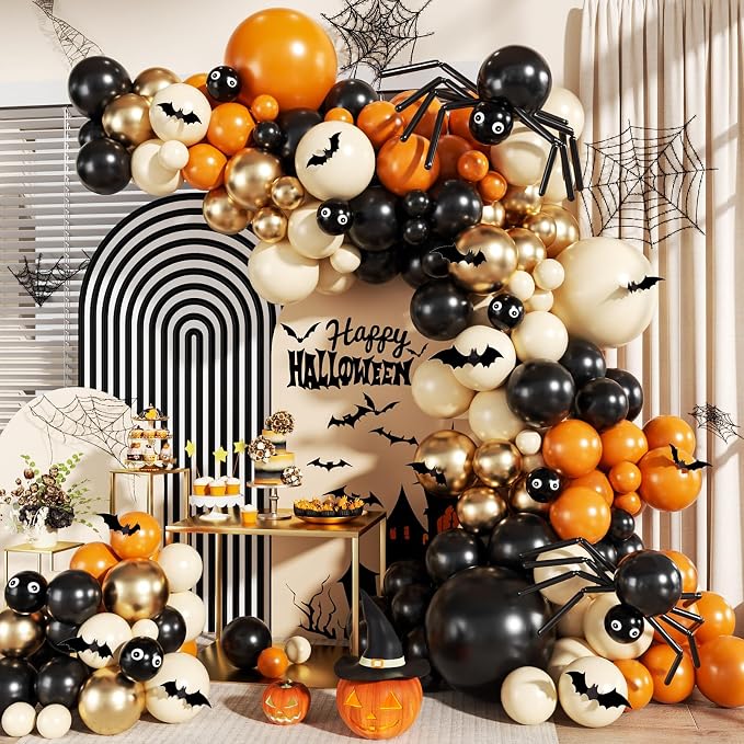 Halloween Balloons Arch Kit for Halloween Party Decorations Outdoor Indoor | by LANGASQUE