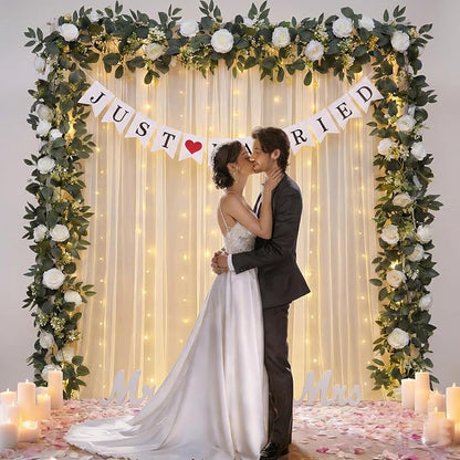 5 Pcs Just Married Decorations Kit, All-in-one Wedding Decor - Image 4