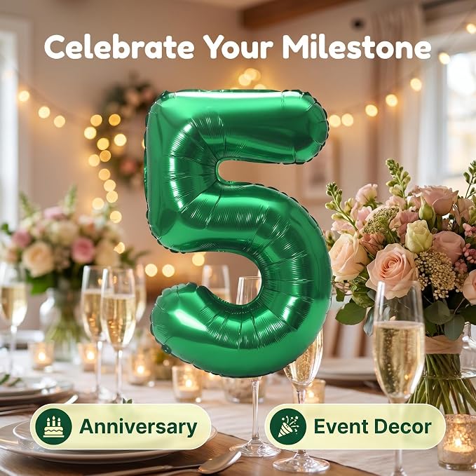 YPSelected 32 Inch Large Foil Helium Number Balloon Birthday Wedding Party 0-9 - Image 6