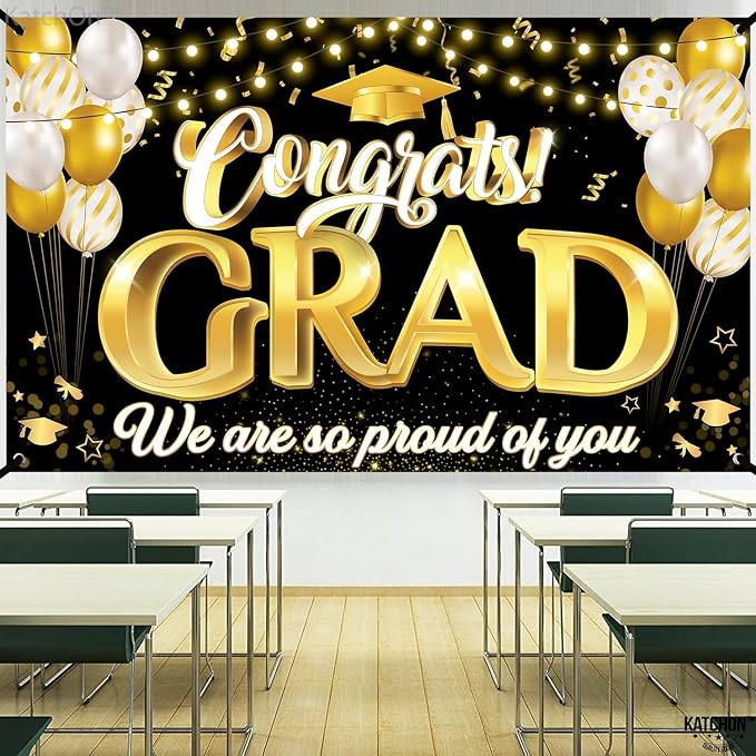 KatchOn Congrats Grad Banner 72x44 Inch | Congrats Grad We are So Proud of You - Image 5