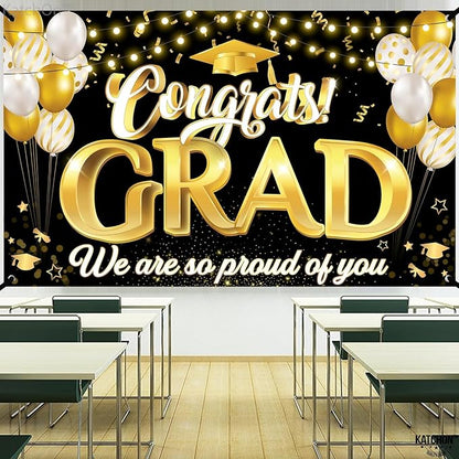 KatchOn Congrats Grad Banner 72x44 Inch | Congrats Grad We are So Proud of You - Image 5