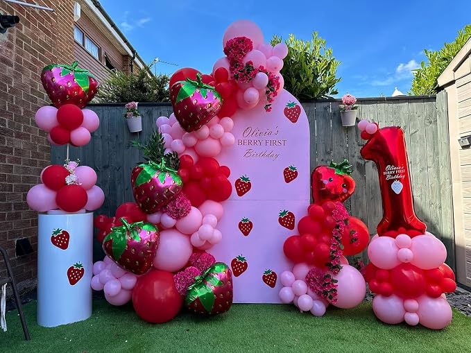 Strawberry Balloon Arch - Image 7