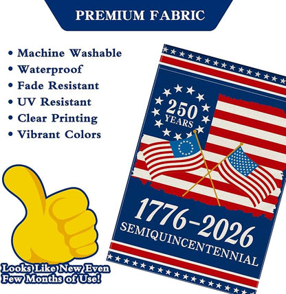 250th Anniversary America Garden Flag, 250 Years Banner USA 4th of July - Image 7
