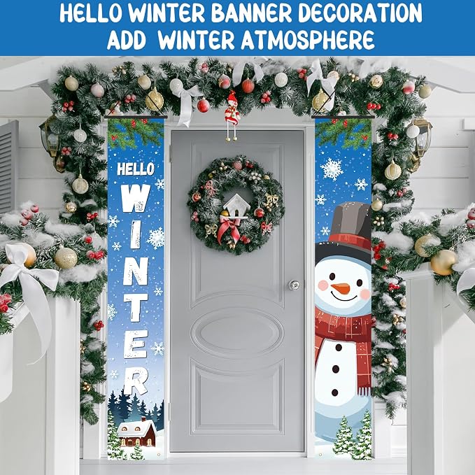 Preboun 12 Pairs Seasonal Door Banner Decorations Set Summer Fall Welcome - Image 8