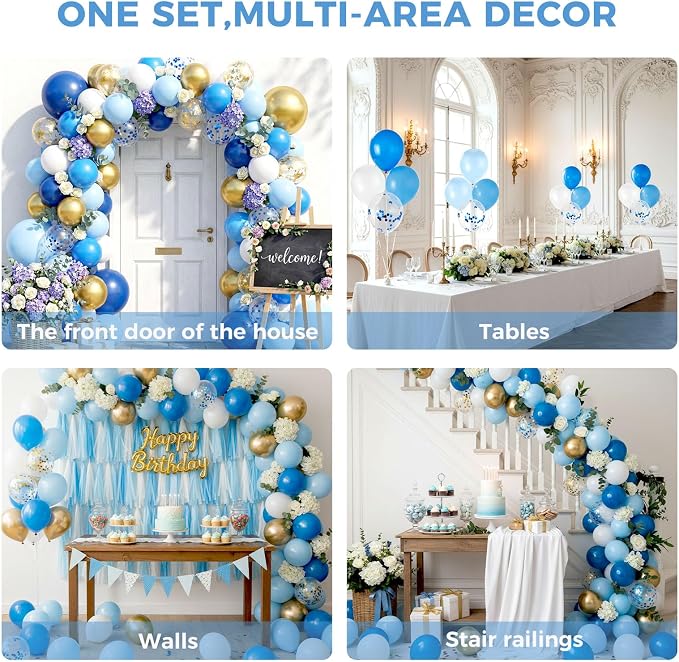 LovesTown 110PCS Latex Balloons 12inch Royal Blue Party Balloons Arch - Image 4