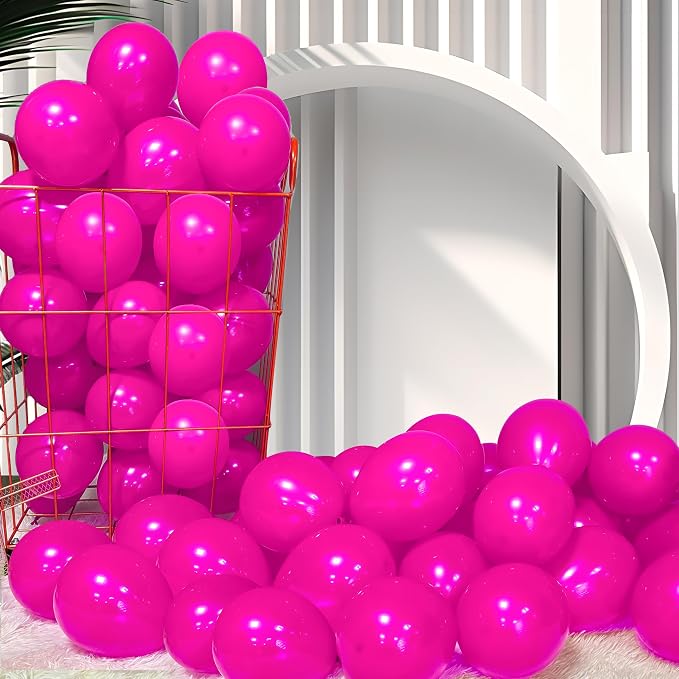 Firomi Small Hot Pink Balloons 5-inch 100 Pack | Helium Round Thicken Latex by Firomi