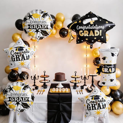 2026 Graduation Foil Balloons Decorations Set, 2026 Graduation CapScroll Balloon - Image 7