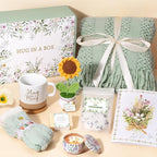 Get Well Soon Gift Baskets for Women, Self Care Gifts for Women Birthday, Spa Thinking of You Care Package Sending Sunshine Sunflower Gifts, After Surgery Sympathy Christmas Gift Ideas for Mom Friend