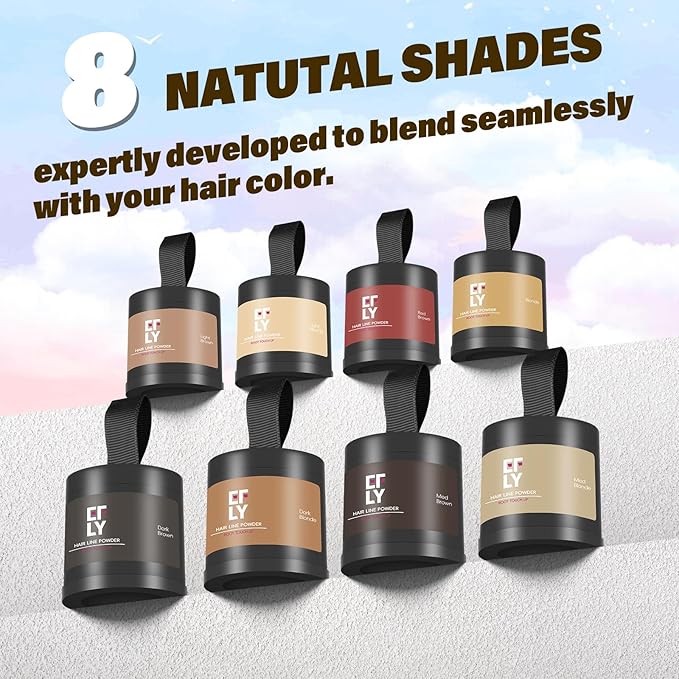 Root Touch Up Hair Color Powder For Concealing Hair Loss and Thinning, Gray Hair Shadow Powder Root Cover Up Hairline Powder For Women Men Eyebrows, Beard Line (Dark Brown, 0.35 Ounce)
