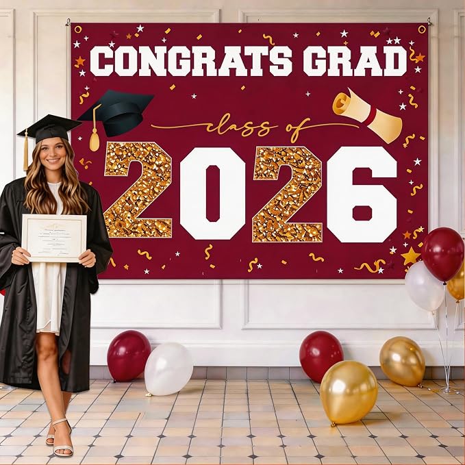 Class of 2026 Graduation Banner 47x67" by ATFUNSHOP