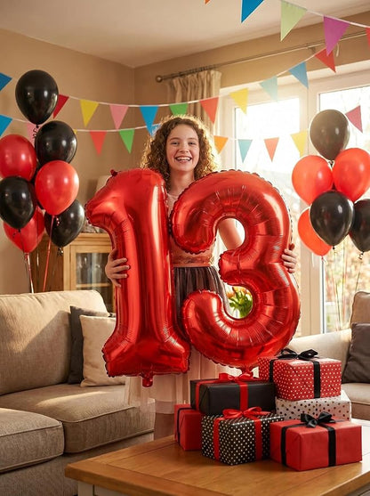 Number 13 Balloon Foil Mylar Balloons - Image 3