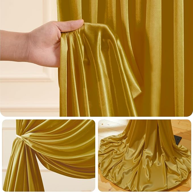 10x10ft Dark Gold Glitter Backdrop Curtain - Image 8