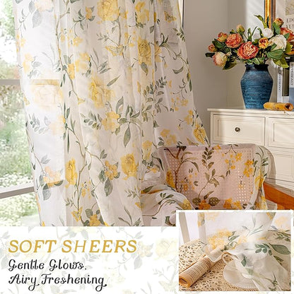 French Country Farmhouse Sheer Curtains - Image 6