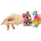 LUV HER Hair Brush 5 Pcs Set - 9 inch Detangling Brush For Girls + 4 Elastic Scrunchies For Kids - Hair Accessories Ages 3+