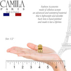 Camila Paris CP2913 French Hair Clip for Women, Set of 6 Extra Small Gold, Girls Hair Claw Clip Jaw Fashion Durable Styling Hair Accessories for Women, Ladies Strong Hold Grip Clamp, Made in France