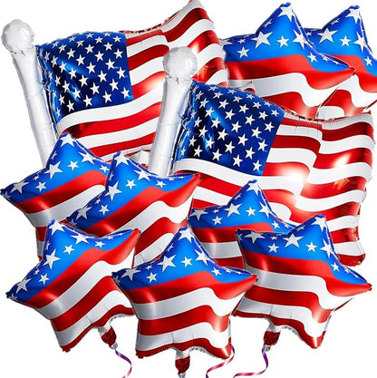 4th of July Balloons 16Pcs Patriotic Independence Day Foil Balloons American by KIPETTO