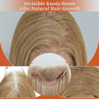 Ombre Blonde Synthetic Lace Front Wigs Pre Plucked 26 Inch Long Wavy 100% Futura Premium 13x4 HD Lace Wigs For Black Women Ready to Wear Beginner Friendly Daily Party Use
