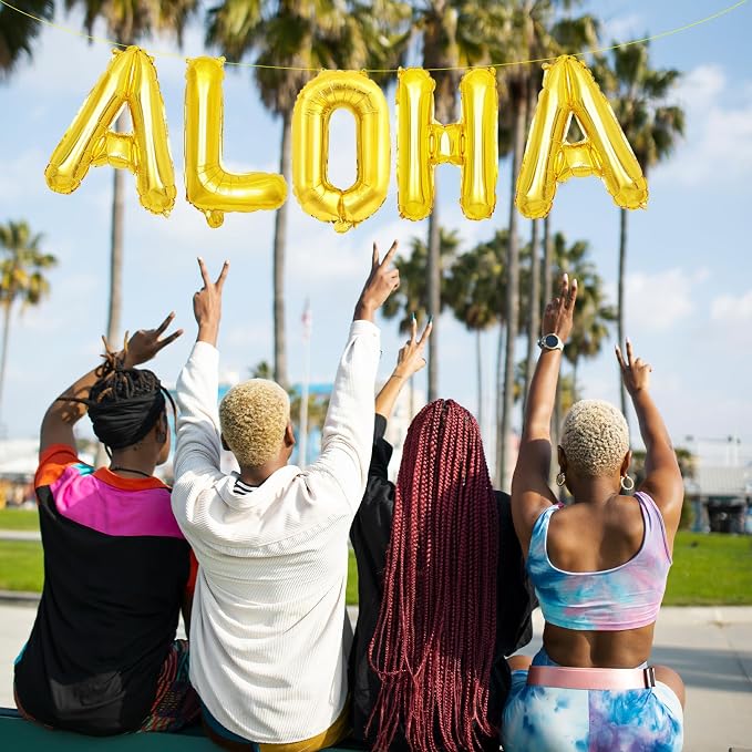 16 Inches ALOHA Letter Balloons Banner - Image 3