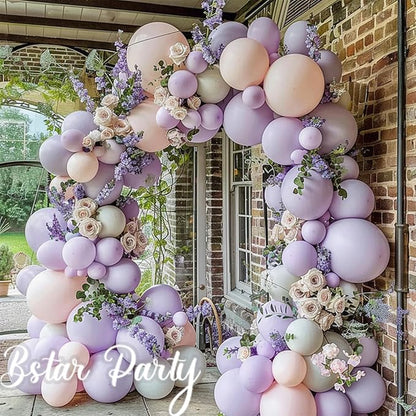 Double Stuffed Lavendere Purple Balloon Garland Arch Kit | 18/12/10/5inch - Image 3