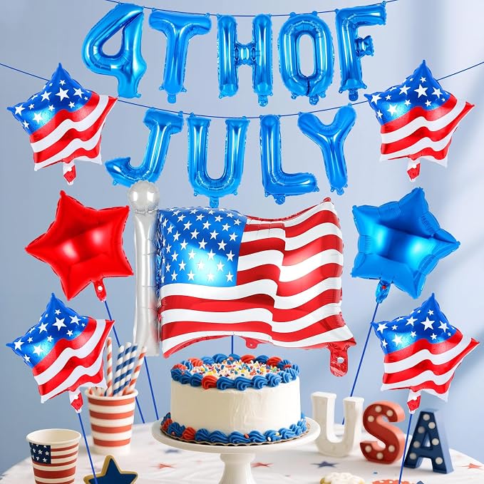 29 Pcs 4th of July Balloons, Independence Day Decorations Balloon, American - Image 3