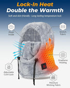 Heated Balaclava Cold Winter Gifts for Women Rechargeable 6000 mAh Battery Packs Warm Gift