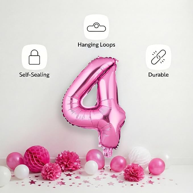 Restaurantware-Balloonify 16 Inch Number Balloon, 1 Digital Party Balloon - Image 4