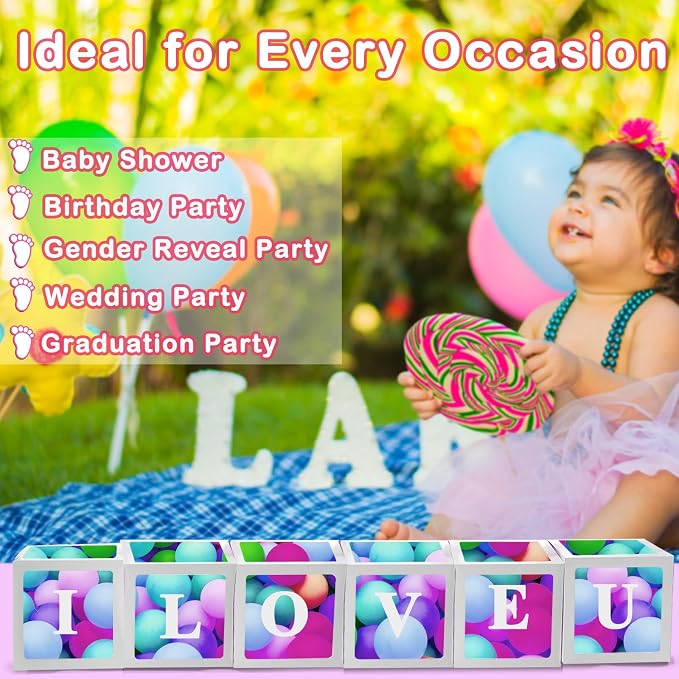 White Clear Balloon Boxes, Baby Boxes - Image 6