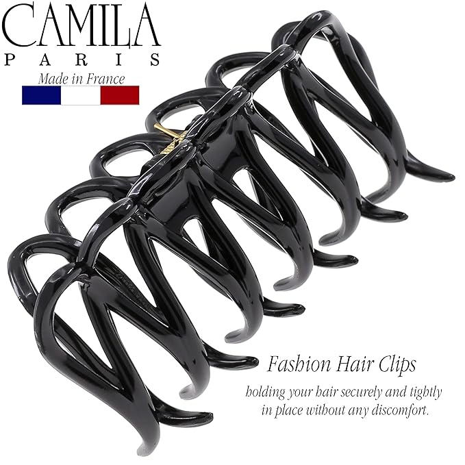 Camila Paris CP3521 French Large Hair Clips for Women Thick Hair for Long Wavy Curly Hair, Girls Hair Claw Clips Styling Big Hair Clip for Thick Hair, Strong Hold No Slip Grip Claw Clip Made in France