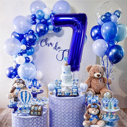 KatchOn, Giant Dark Blue Number 7 Balloon - Image 5