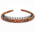boho bandeau headbands hairband for women Non-slip hair bands Teeth Comb Hair Accessories Resin hair hoop (4 pcs)