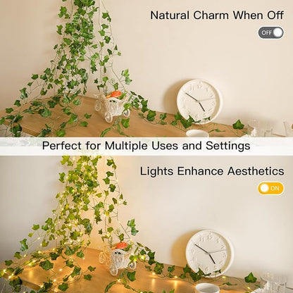 33FT 100LED Ivy Vine Fairy Lights Battery Operated Copper Wire | String Lights - Image 3