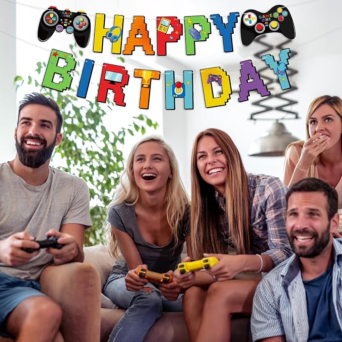 Video Game Controller Birthday Banner Video Gameing Theme Party Decorations - Image 6
