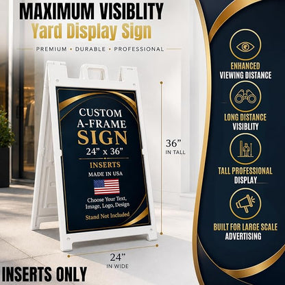 Custom Sandwich Board Signs Outdoor Waterproof A-Frame Signs Printed in USA | - Image 3