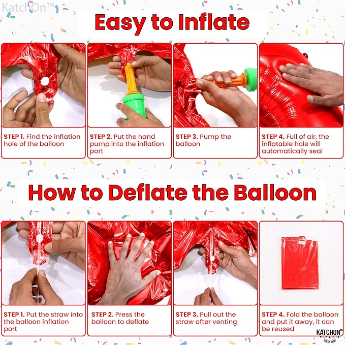 KatchOn Red 10 Balloon Number 40 Inch, 10th Birthday Decorations | Balloons - Image 3
