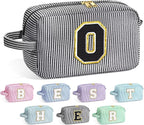 YOOLIFE Bridesmaid Proposal Gifts - Bridal Shower Gifts, Bridesmaid Gifts for Wedding Day, Initial Makeup Bags for Women O