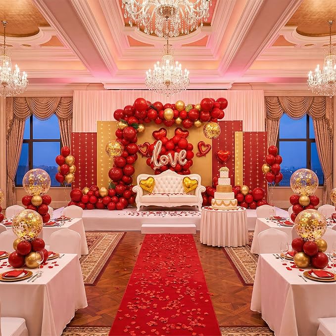 Valentines Day Balloons Kit, Rose Gold Pink Heart, 140 Pack | Happy Mothers Day - Image 5