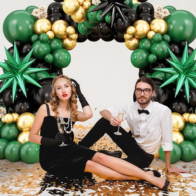 Green Black Balloon Arch Kit, Balloon Garland - Image 6