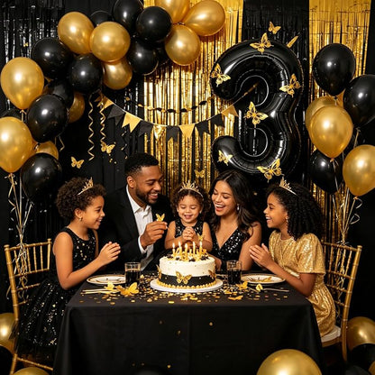 40 Inch Black Number 3 Balloon - Image 3