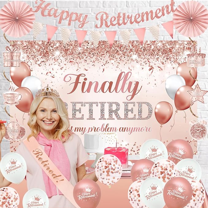 Rose Gold Retirement Decorations - Image 8
