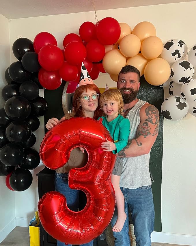 50 Balloon - Red Birthday Number Balloons, 40 Inch Decorations Men Women | Red - Image 8