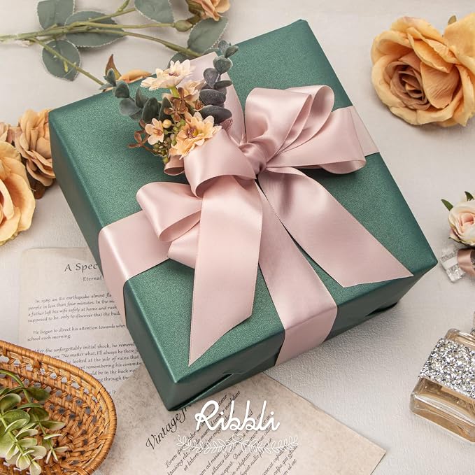 Ribbli Vanilla Double Faced Satin Ribbon, 1-1/2” x Continuous 25 Yards - Image 2